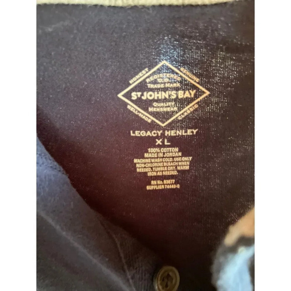 St. John's bay longsleeve legacy henley size XL - Picture 4 of 4